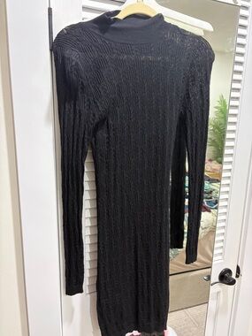 Dynamite Black Knit Midi Dress